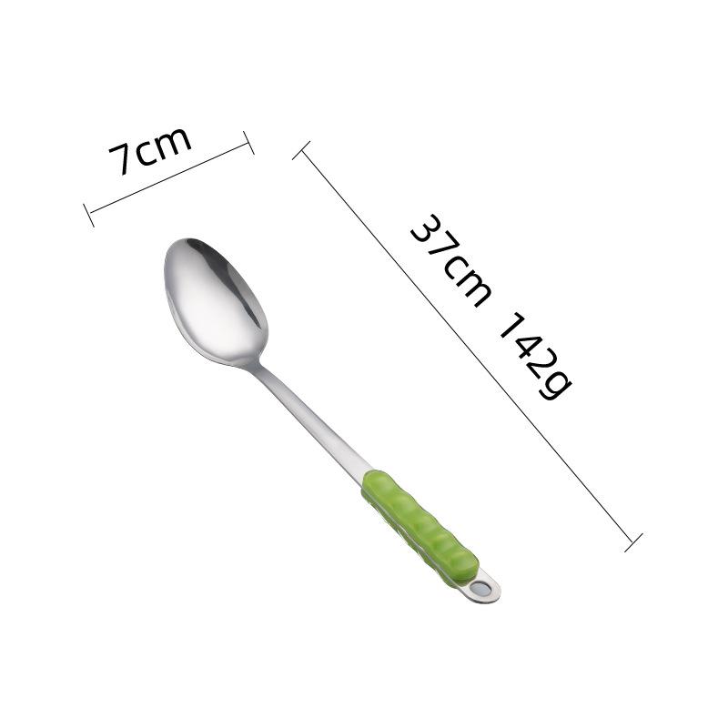 HANYANG Stainless Steel Kitchenware Set Colourful Handle Thickened Stir-Fry Spatula Insulated Cooking Spatula Spatula Spatula Fishing Noodle Spoon