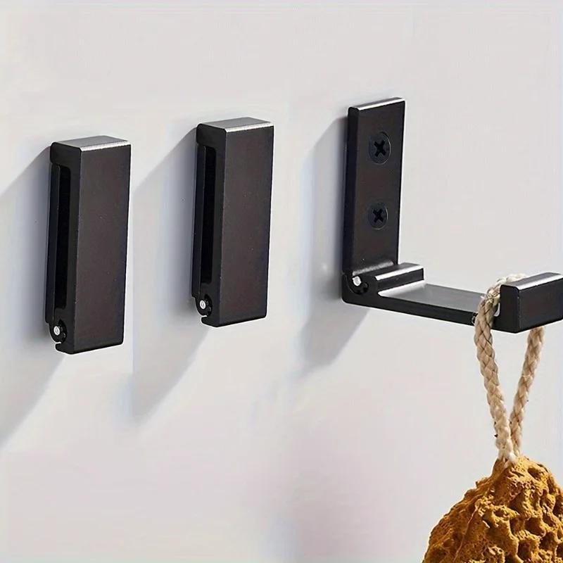 Foldable Space-Saving Wall Mounted Aluminum Alloy Hooks Heavy-Duty Perfect for Coat Towels Hats Fitness Equipment.