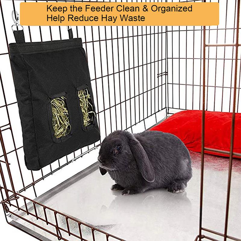 Pet Hay Bag Hanging Feeder Holder Feeding Dispenser for Guinea Rabbit Pig Gifts