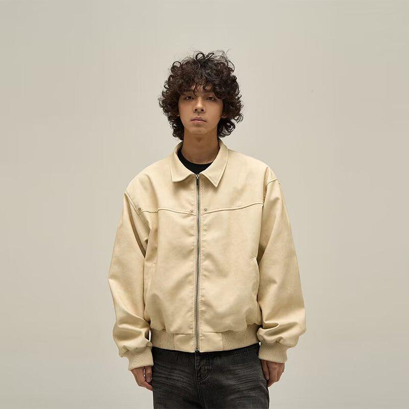 American Retro Distressed Men's Jacket, 2024 Spring/Autumn Collection - Trendy, Loose, and Versatile