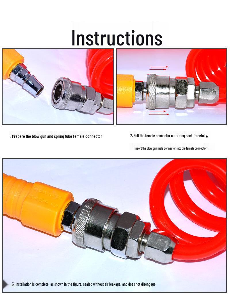 Pneumatic High-Pressure Dust Blower with Extended Nozzle