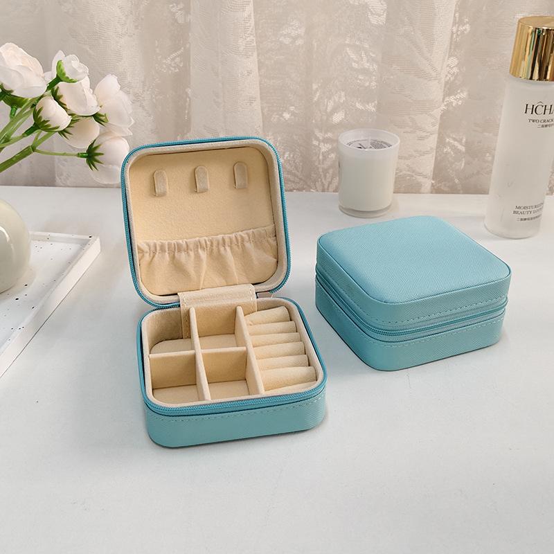 Simple ins jewelry storage box travel creative mini portable stud earrings necklace box ring jewelry packaging box