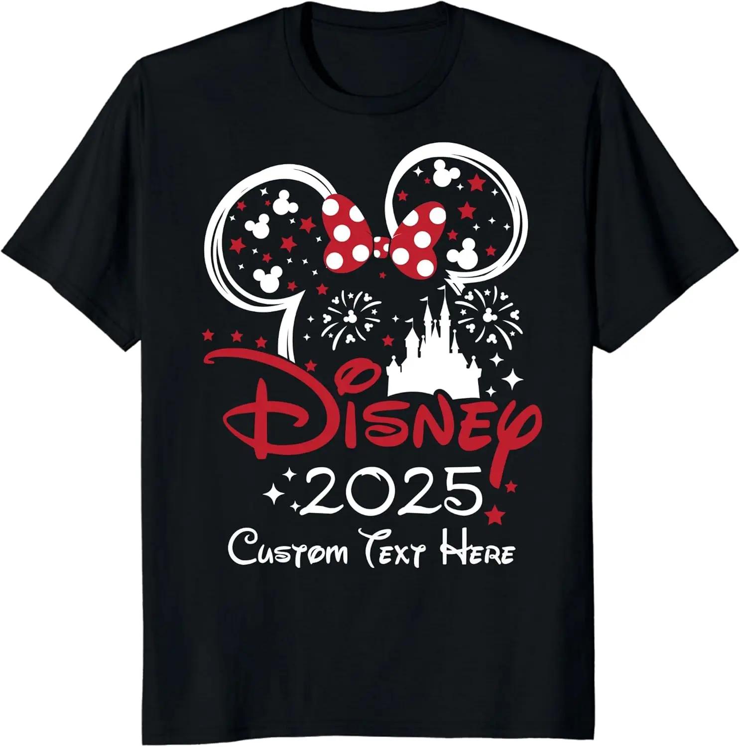 Family Matching Shirts, 2025 Mickey Minnie T Shirts Family Matching Vacation T-Shirt, Personalized Mouse Fashion Casual T-Shirt XXXXL