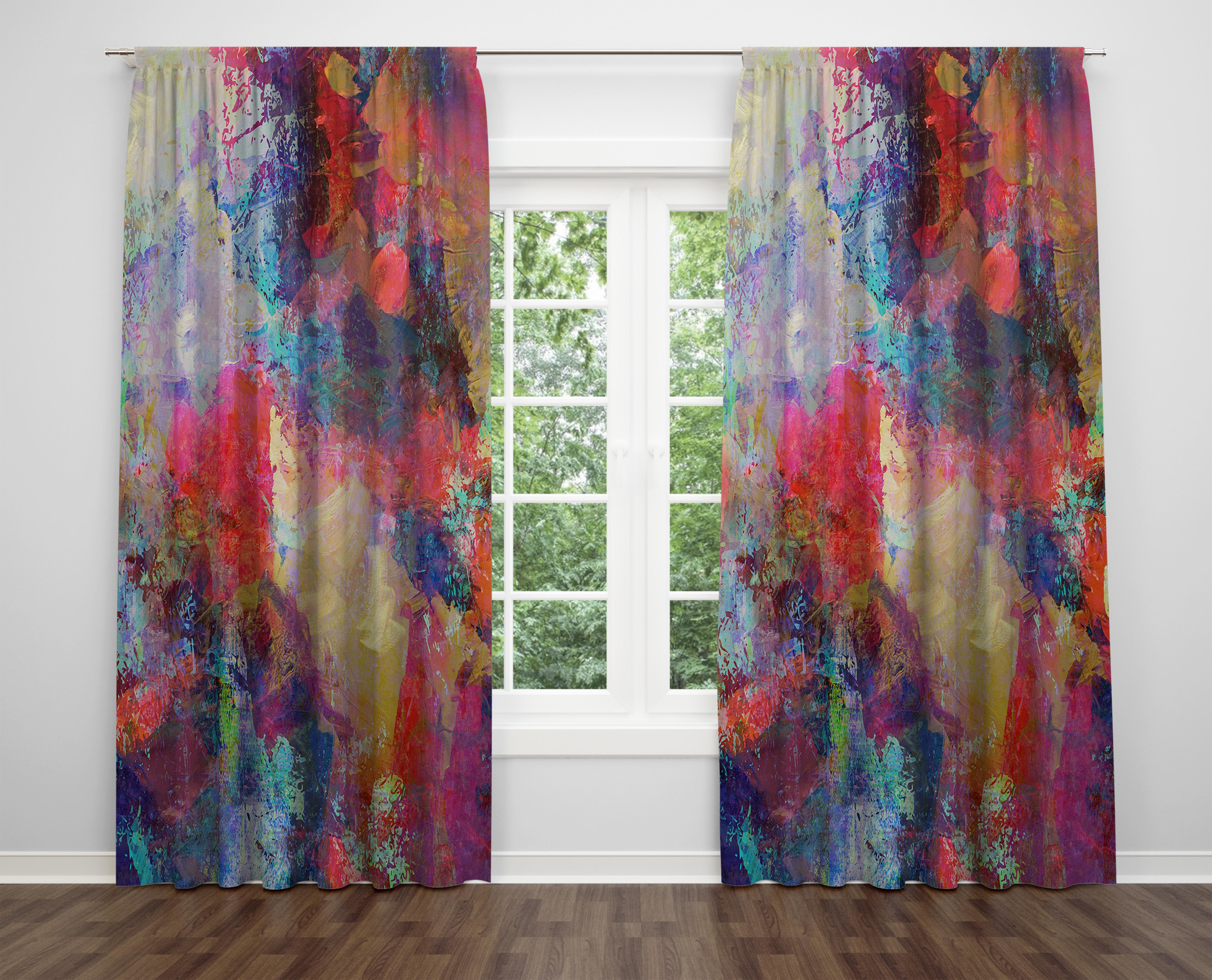 

Декоративний дизайн, високоякісна бавовняна тканина, ви можете вибрати одну або подвійну фіранку з крила 1 piece різнокольоровий