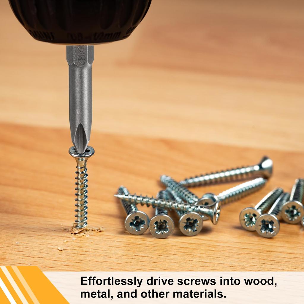 Uxcell 2pcs Philips Screwdriver Bits PH0 Hex Shank Long Rod Magnetic Crosshead Drill Bits S2 Steel for Industrial Screwdrivers and Power Gray #0 1/4"