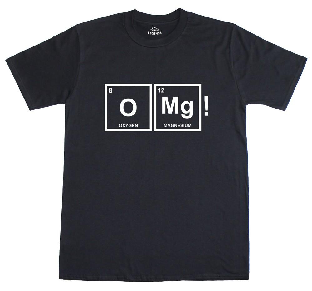

Funny t shirts for men OMG Periodic Table Science Geek Regular Fit S