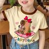 Summer Round Neck Cute Animal Pattern 3D Printed Top Fashionable Casual Short Sleeved Children's Girl T-shirts