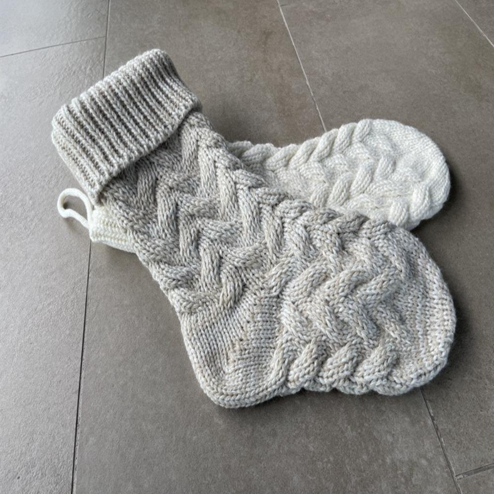 Knitted Christmas Sockings Santa Socks Christmas Decorations  Festive Supplies