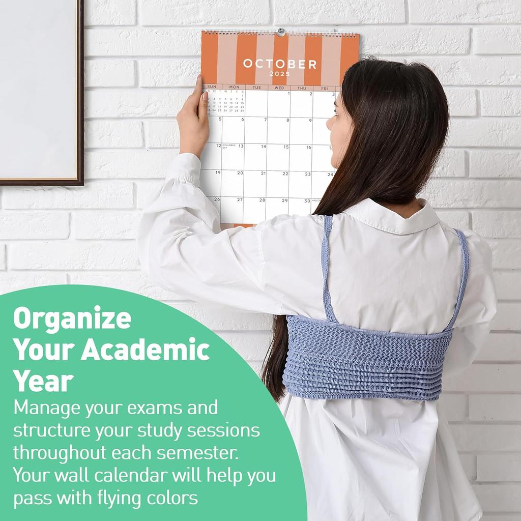S&O Palm Beach 2026 Wall Calendar - Tear-Off Monthly Calendar through December 2026-18 Month Academic Wall Planner - Hanging Organizer to Track