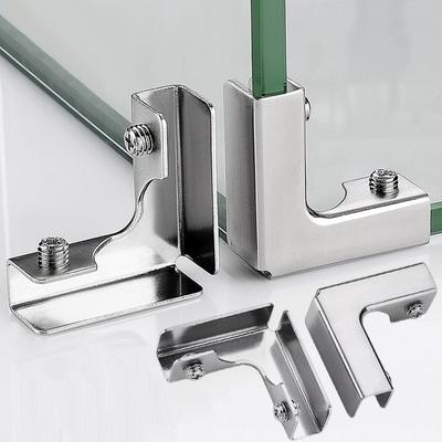 304 Stainless Steel Right Angle Corner Groove T-cross L-type Glass Clip Ceramic Tile Fixing Clip Fish Tank Reinforcement Clip
