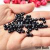 Pure Black Acrylic Beads for DIY Jewelry Making - Handmade Straight Hole Beading Accessories