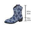 Stivali Western da Donna Slip-On - Tacco basso robusto, Copertura Sintetica Stivali da Cowboy, Stivaletti Slip-On per Western, Formali, Quotidiani - Tutte le Stagioni