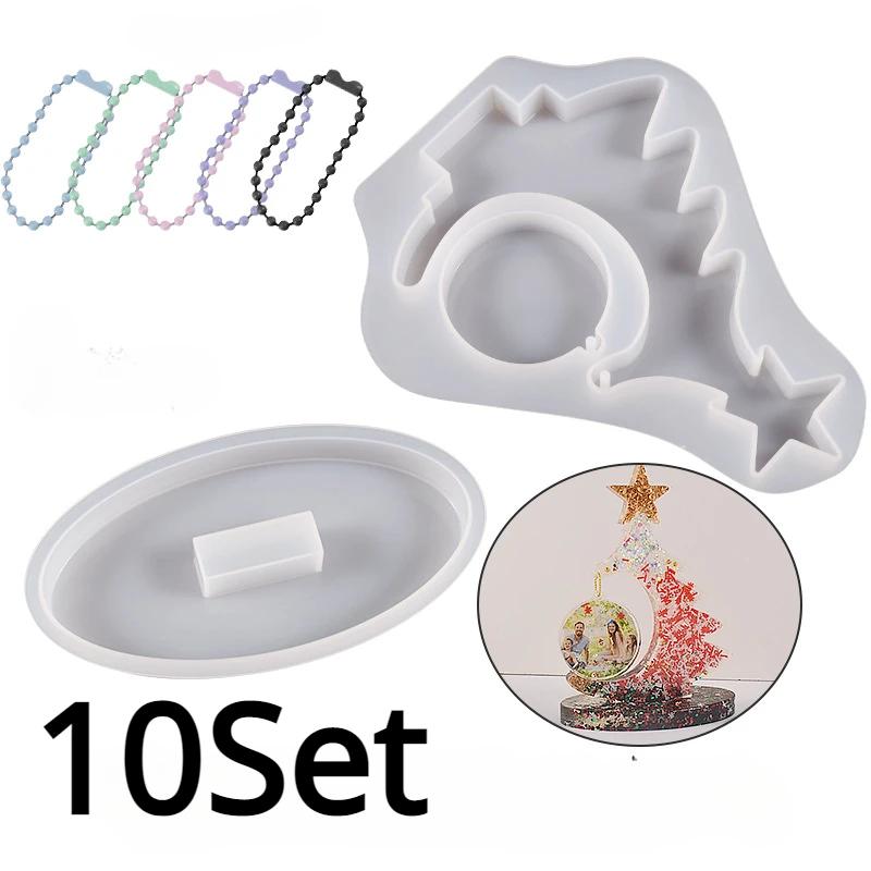 DIY Christmas Tree Photo Frame Silicone Mould Crystal Epoxy Craft Casting Mould Handmade Home Decoration Christmas Resin Moulds
