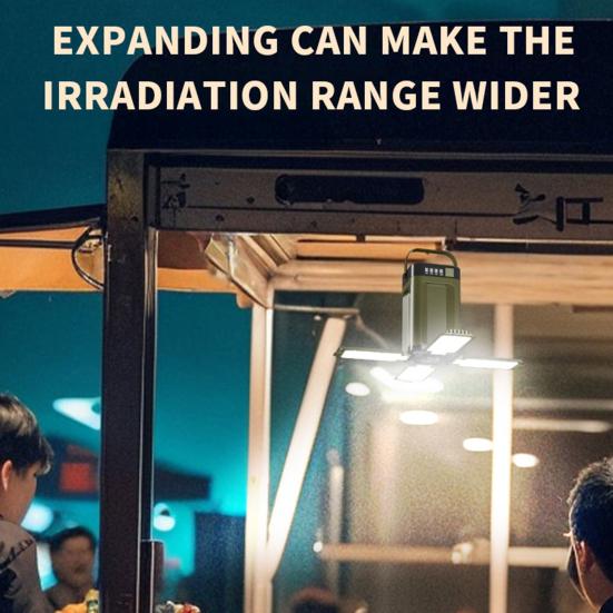 Multi-function Folding Outdoor Camping Light Power Bank USB Rechargeable Solar Lantern Super Bright Hiking Tent Hanging Lamp Emergency Flashlight