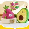 Creative Plush Flip Toy Pitaya Into Dinosaur Doll Avocado Into Cow Birthday Gift