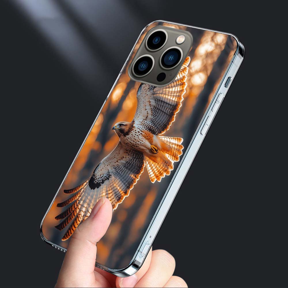 Coque de téléphone Aigle en plein vol Chasse Pour Iphone 16E 15 Pro 14 Plus 17E 16 17 Pro Max Air 11 12 13 Mini Antichoc Capa Jolie Housse