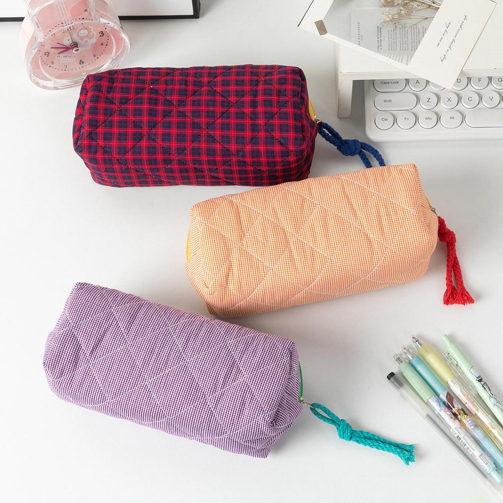Pattern Lattice Storage Bag Pencil Case For Students Gift Lightweight Portable