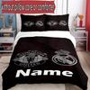 3pcs Duvet Cover Set (1*Duvet Cover + 2*Pillowcase, Without Core), Custom Name Manchester Football F.C Pattern Bedding Set, Home Bedroom Decor Gift