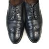 Lata 80.-90. USA Vintage Allen Edmonds Lombard Goodyear Welt Wingtip 9.5D / 27.0cm / Czarny(UŻYWANY)