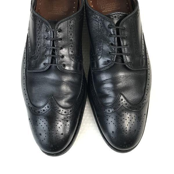 80s-90s USA Vintage Allen Edmonds Lombard Goodyear Welt Wingtip 9.5D / 27.0cm / Black(USED)