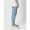 DRIPX Street Elastic Jeans Men Denim Cargo Pants Wash Solid Color Multi Pockets Casual Mid Waist Trousers Slim Fit Daily Wear Joggers