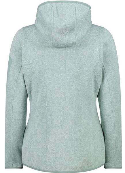 Куртка CMP Woman Fleece Jacket Fix Hood (3H19826) Knit/Tech Melange Hoody (3H19826) jade/bianco