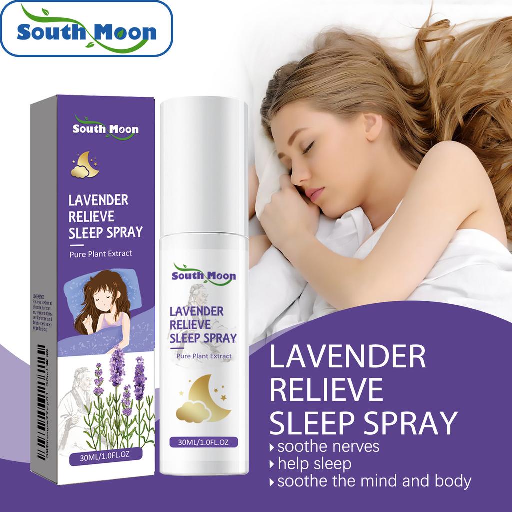 South Moon Lavendel Schlafspray Die ganze Nacht wach bleiben Angstlinderung Müdigkeit Leichter Schlaf Friedliches Schlafspray
