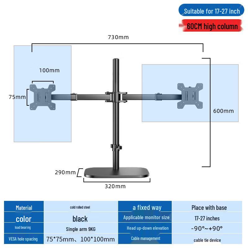 Aokewen Dual Monitor Desk Mount