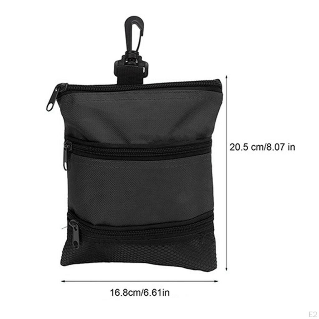 , Golf Ball Bag, Golfer Gift, Multipurpose Portable Valuables Holder for Markers, Accessories,