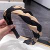 Elegant Braided Twill Cross-Woven Headband for Women - High-End Temperament Simple Design