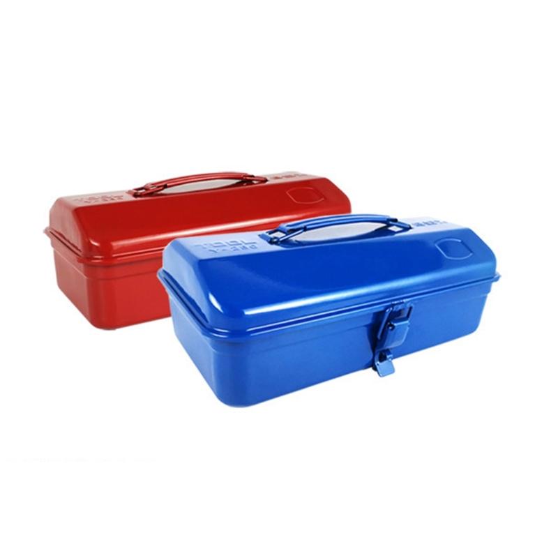 Heavy Duty Metal Tool Box Case With Ergonomic Handle Rust Resistant Coating Generous Capacity For DIY Professional Use