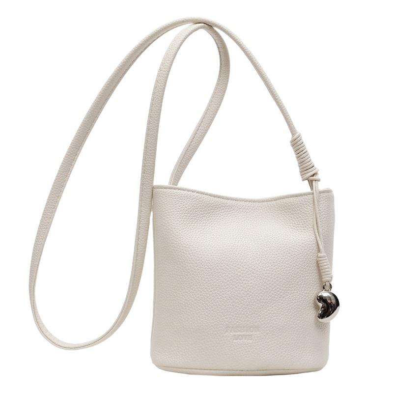 Fashion Bucket Bag Women's New Versatile Solid Color Shoulder Bag Casual Messenger Bag