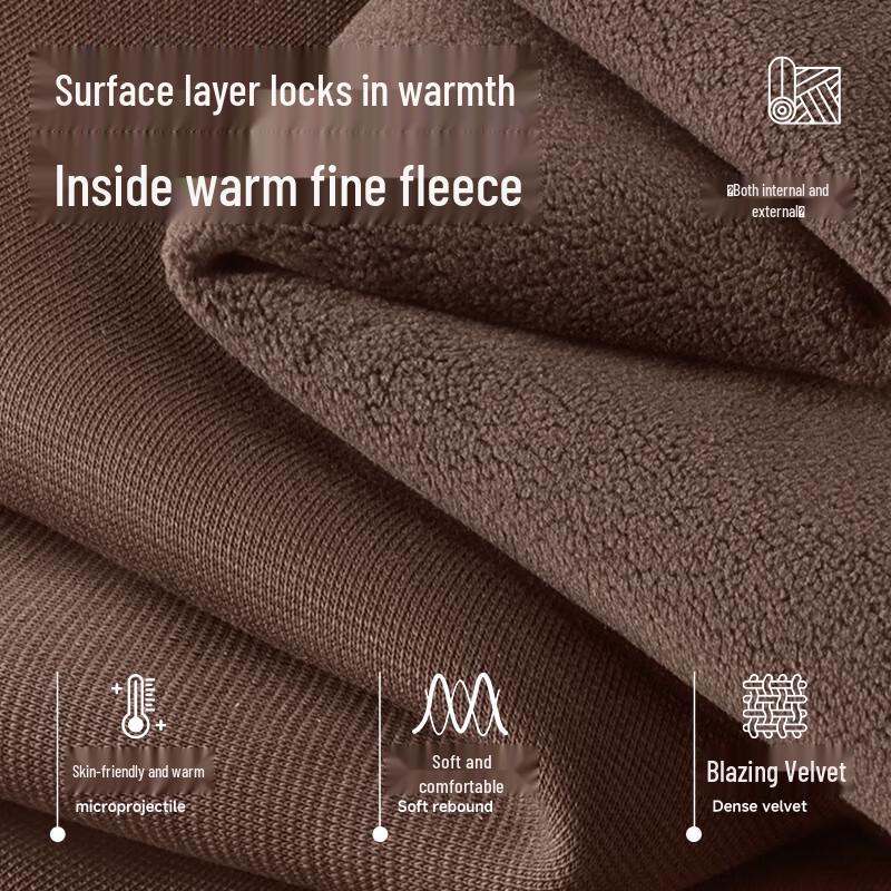 MINISO Men's Winter Lined Curved-Leg Casual Pants