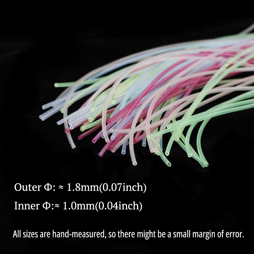 1-6Packs Semi Rigid Tube Fly Tying Material 1.8mm/1.0mm 1M Inner Tube for Salmon Streamer Flies 6 Colors Perfect