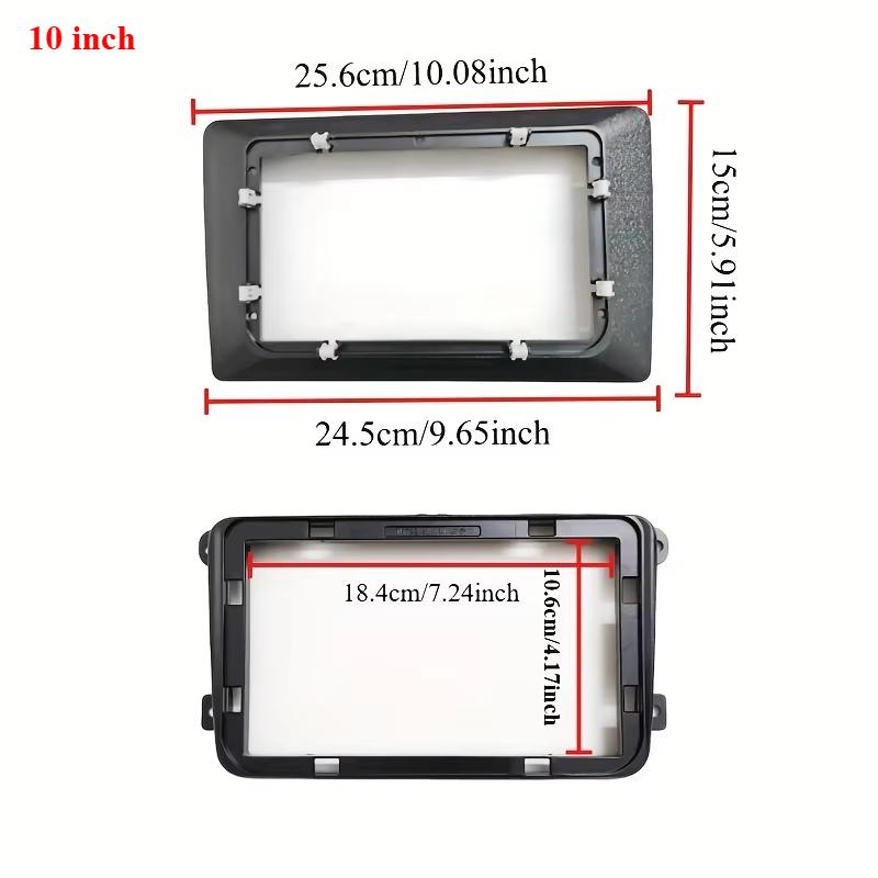 9/10 Inch 2 Din for Android Head Unit Car Radio Frame Kit for VW for Skoda Seat  Auto Stereo Dash Fascia  Bezel Faceplate