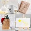 12 Pieces/set, Sparkling Star Template, Star Background Craft Template, Mixed Media Template, Card Drawing Template, Creative DIY Drawing Tool