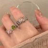 PANJBJ 925 Sterling Silver Multicolour Zircon Ring for Women Girl Fashion Sweet Versatile Jewelry Birthday Gift Dropshipping