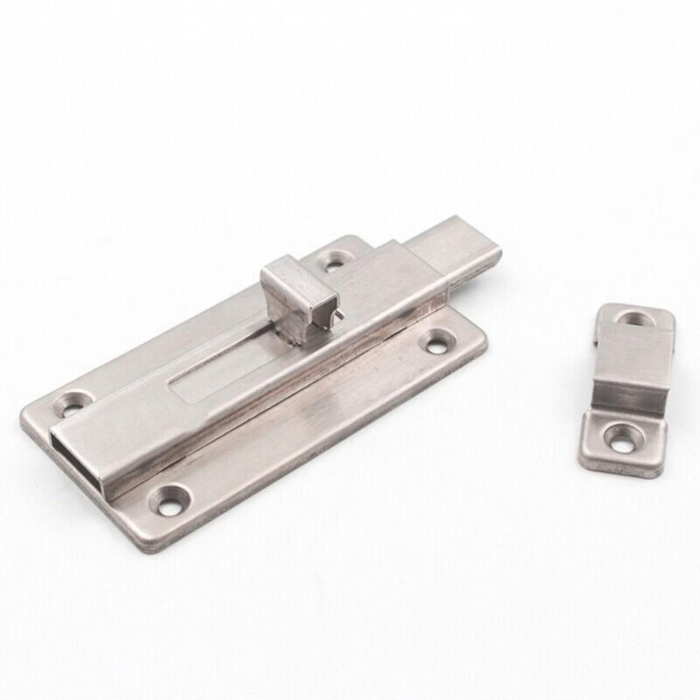 Toilet Bathroom Stainless Steel Padlock Clasp Set Shed Lock Door Bolt Cabinet Catches