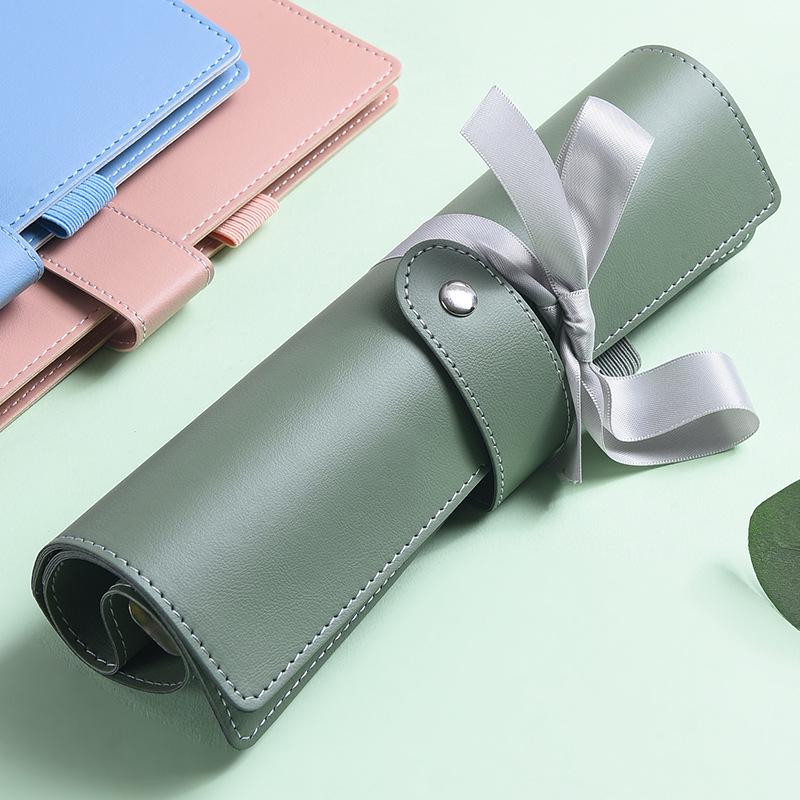 Leather Softcover Loose-Leaf Notebook with Snap Button - A5/A6 Diary & Journal