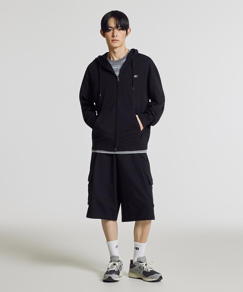 New Balance Nbmdg21403 / Uni Essential Summer Lightweight Zip-Up Hoodie (Black)