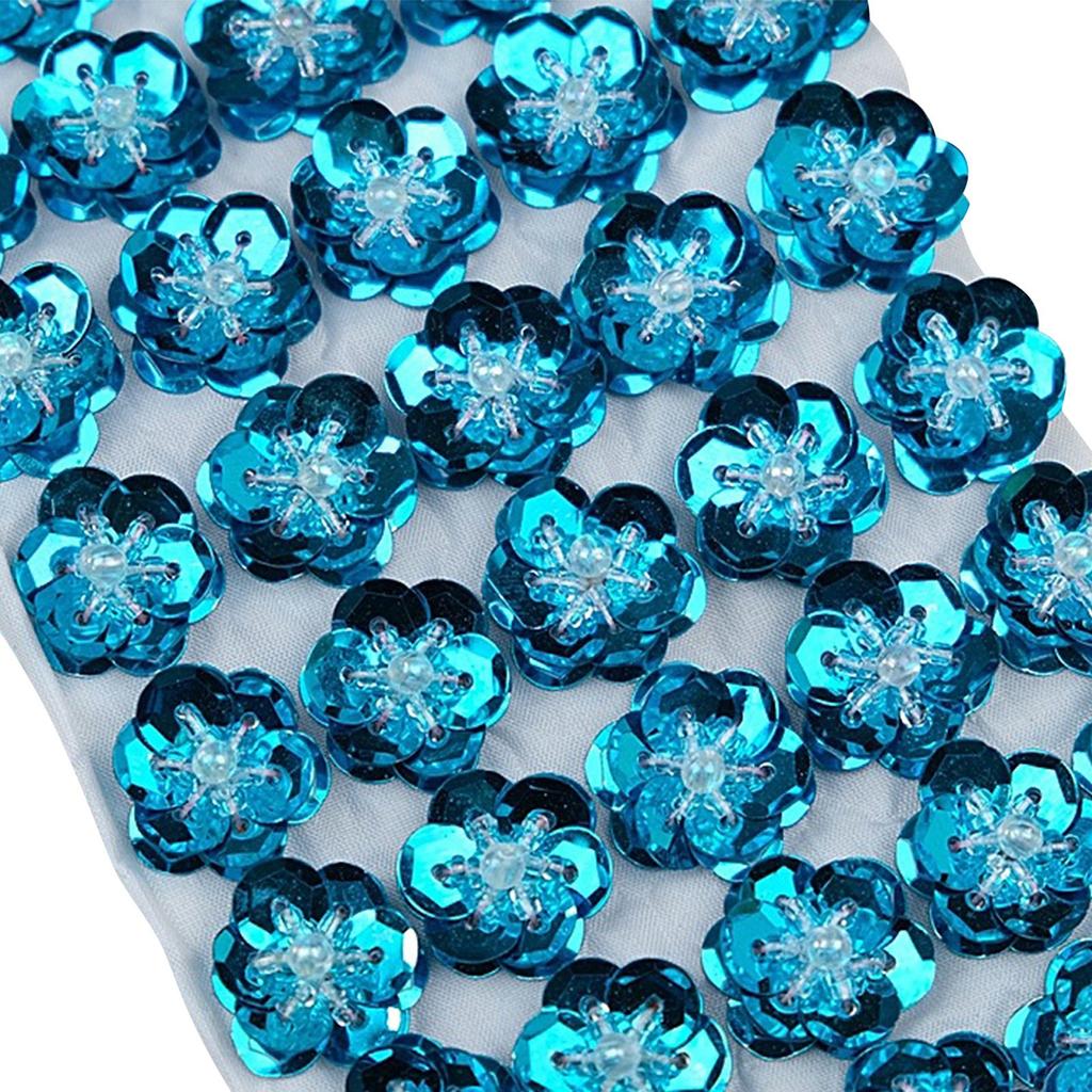 100 יחידות פרחי פאייטים 2 ס"מ תפירה בעבודת יד טלאים גב שטוח עשה זאת בעצמך מלאכות חתונה נעליים תיק