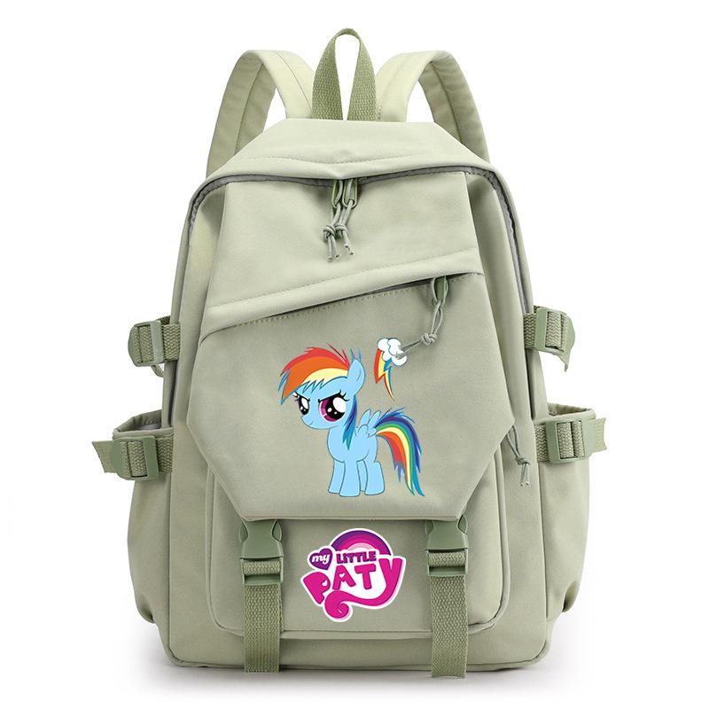 Pony Poly Rainbow Pony Printed Student School Bag Large Capacity Primary And Secondary School Student School Bag Children'S Backpack