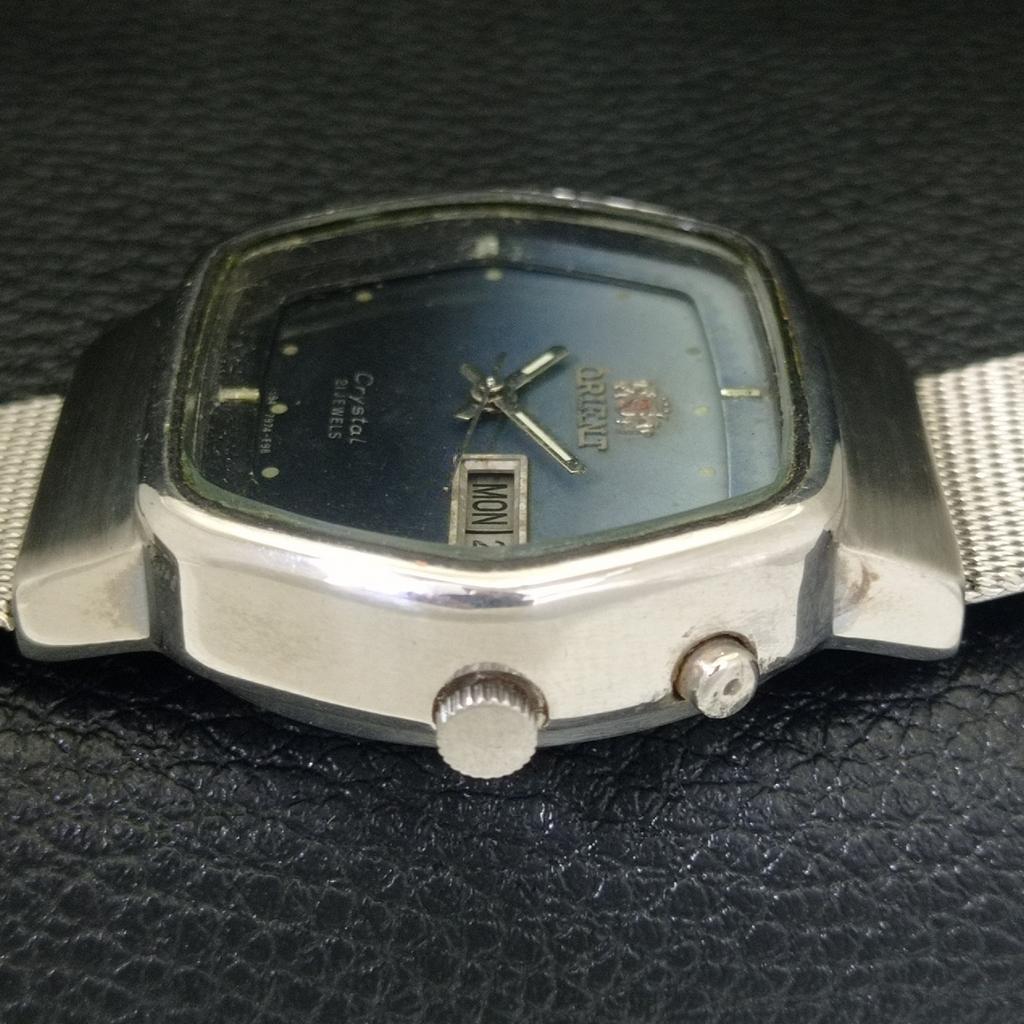 VINTAGE ORIENT CRYSTAL AUTOMATIC JAPAN 46941 MENS ORIGINAL DIAL WATCH A703331-1 R213b-a703331
