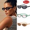 Protective Glasses 1/3pcs Vintage Small Frame Rectangle Female Sunglasses Colorful Frame Design Sun Glasses Outdoor UV400