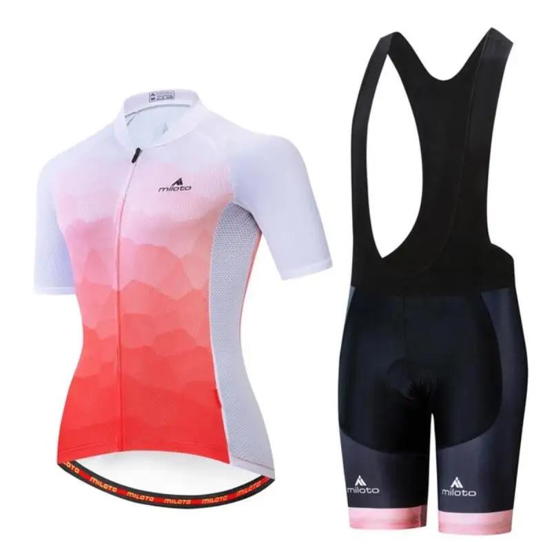 Women Pro Team Bike Summer Cycling Jersey Set Clothes Bicycle Clothing Breathable Cycling Set Maillot Ropa Ciclismo