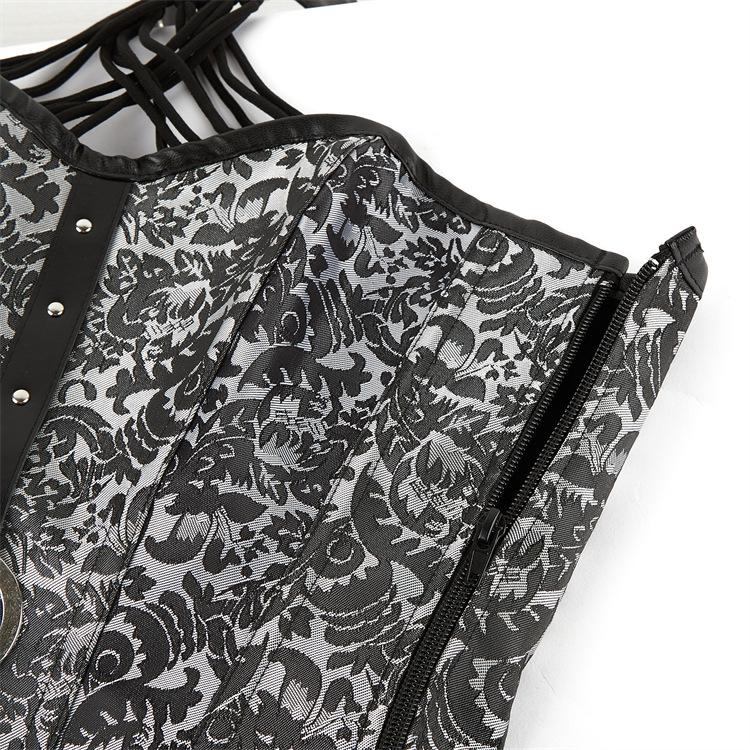 Gothisches trägerloses Neckholder-Korsett mit 11 Stahlstäben und Seitenreißverschluss Body Shaper