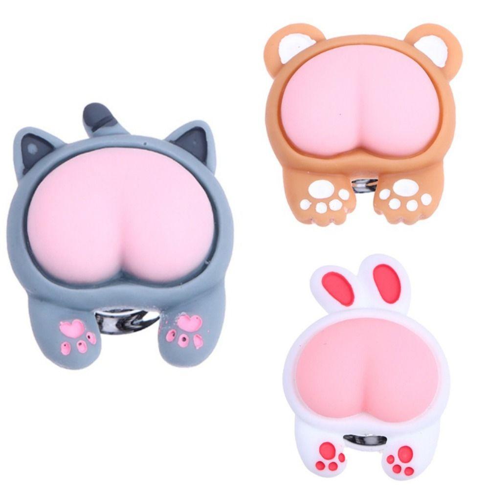 Cute Toilet Button Nail Protector Water Press Flush Button Auxiliary Device Toilet Press  Women
