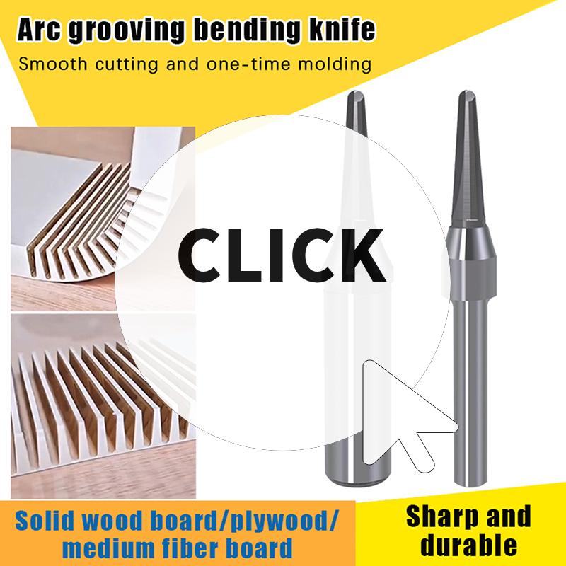 

1/2pcs Woodworking Milling Cutter TCT Grooving Cutter V-Shaped Arc-shaped Slotter For Wood Bending Circular Groove Milling Tool 12.7mm