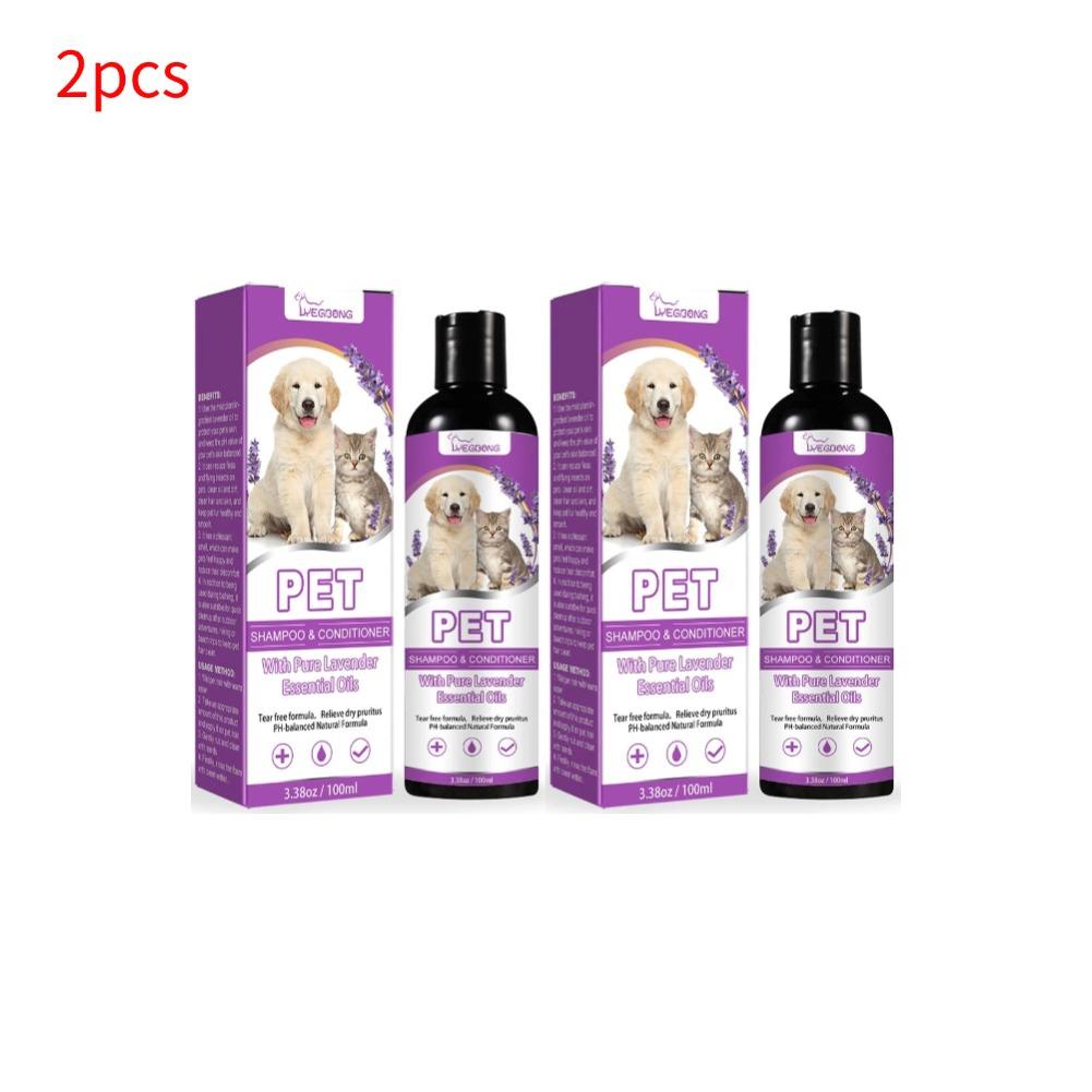 Puppy Shampoo for Dogs Cats Grooming Pet Flea Tick Control Relieve Itching Ph Balanced Cleaning Moisturizing Smooth Pet Shampoo