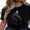 Short-sleeved T-shirt European and American Summer New Women's Fashion Casual Home Commuting Versatile Round Neck Short-sleeved T-shirt